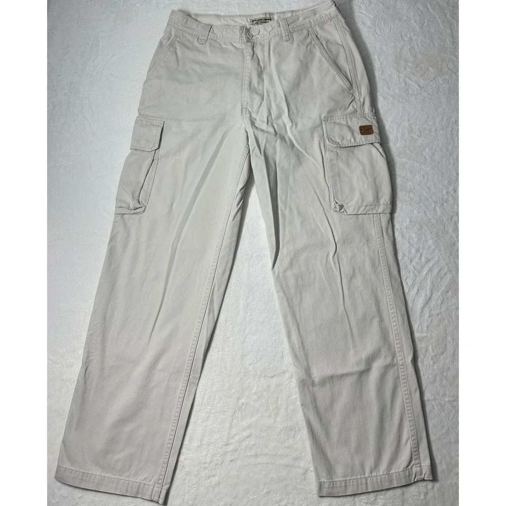 Polo Ralph Lauren Authentic Military Cargo Men Trousers‎ Since 1967 White 34x32